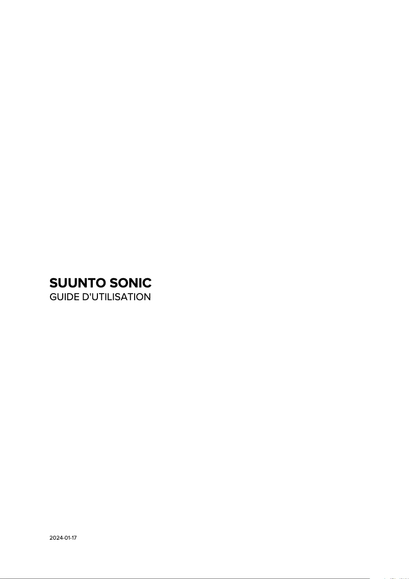 Page 1 de la notice Manuel utilisateur Suunto Sonic