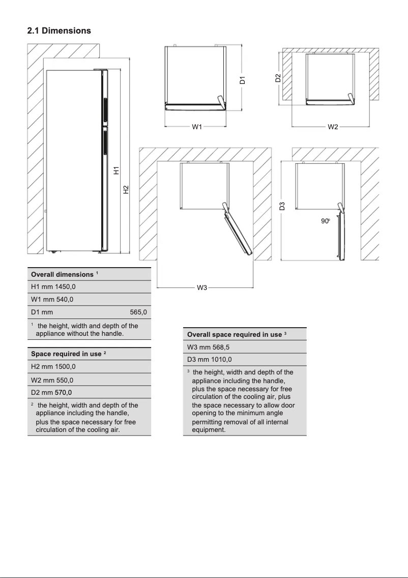 Page n°1 - Dessin technique Cylinda KF2144E