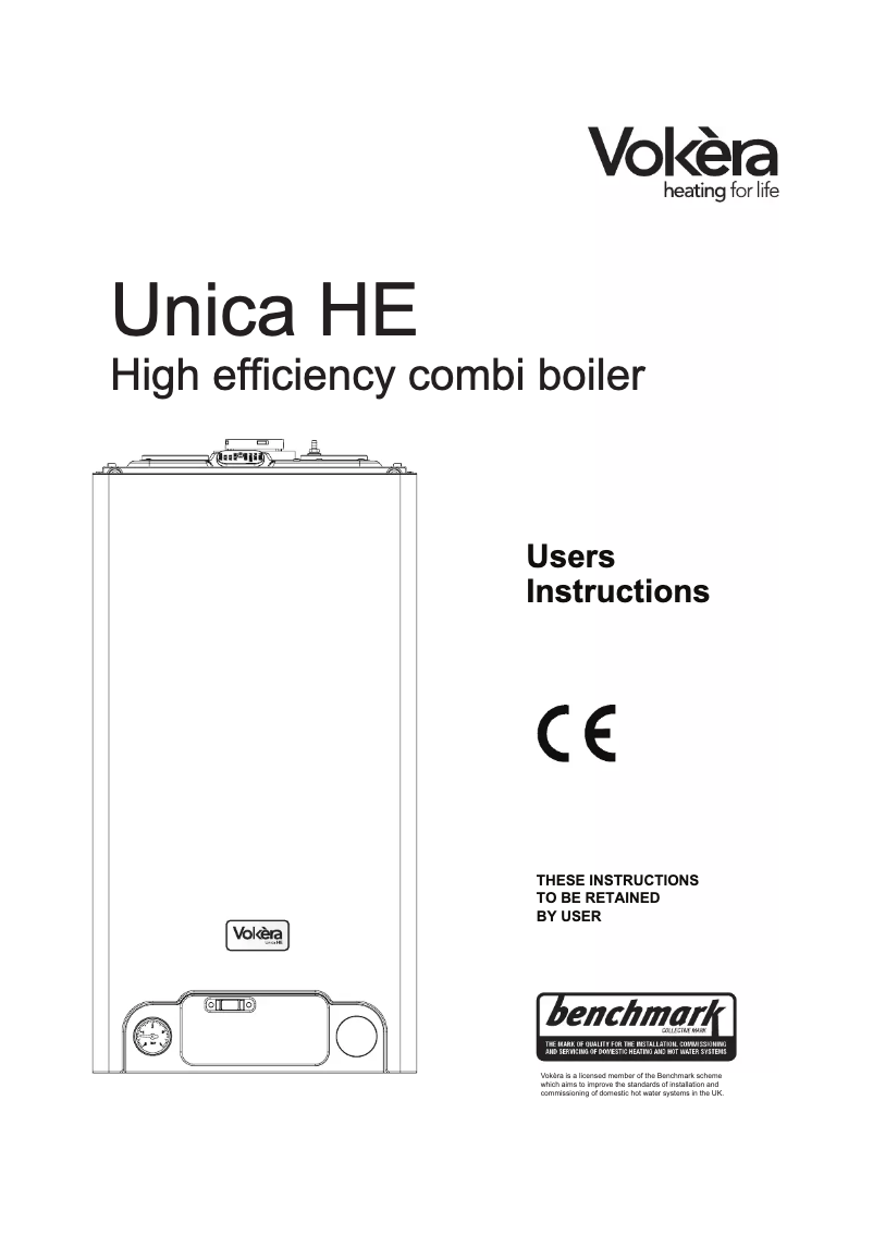 Page 1 de la notice Manuel utilisateur Vokèra Unica HE