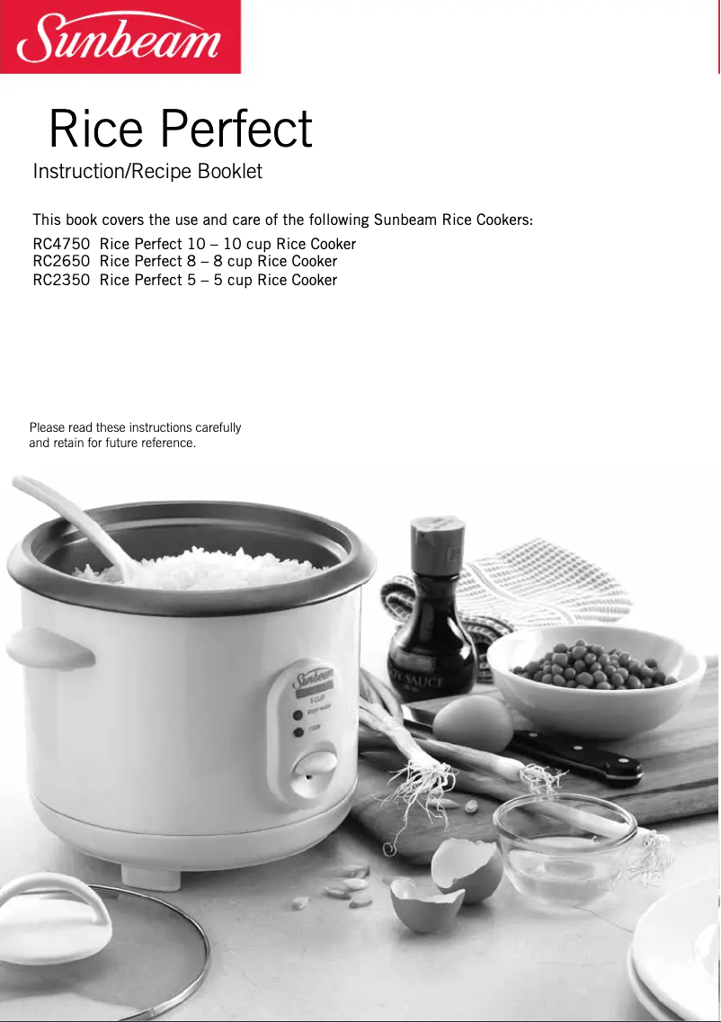 Page n°1 - Manuel utilisateur Sunbeam RC4750