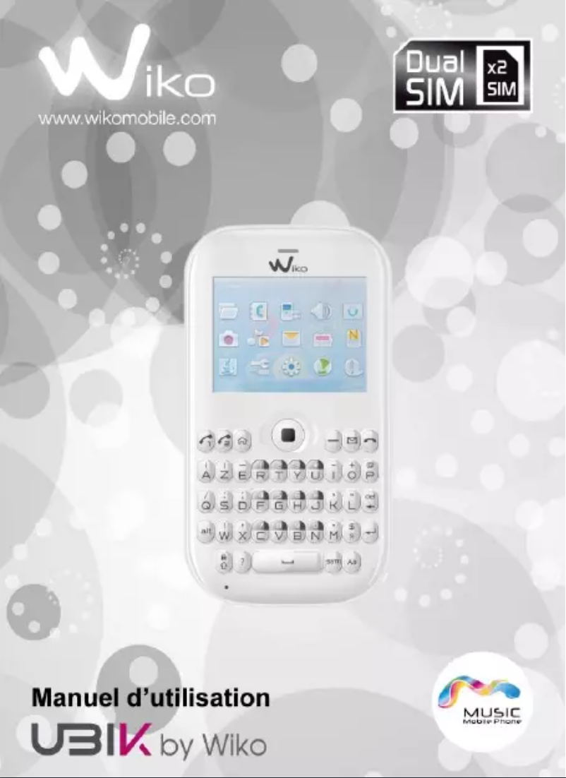 Image de la première page du manuel de l'appareil Ubik