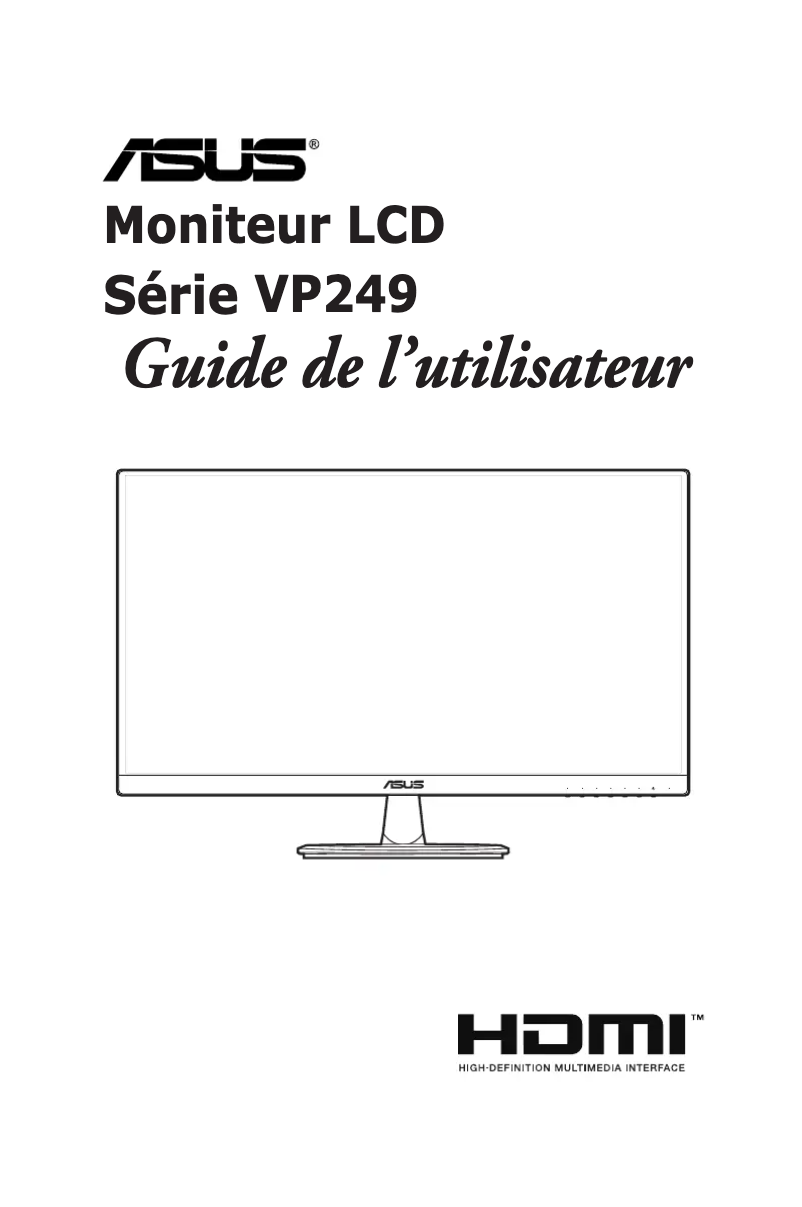Page n°1 - Manuel utilisateur Asus VP249HV