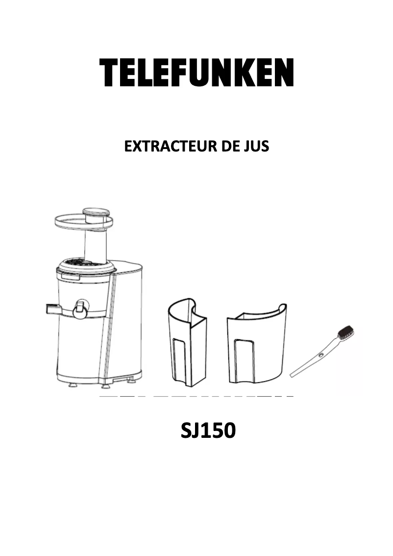 Page n°1 - Manuel utilisateur Telefunken SJ150