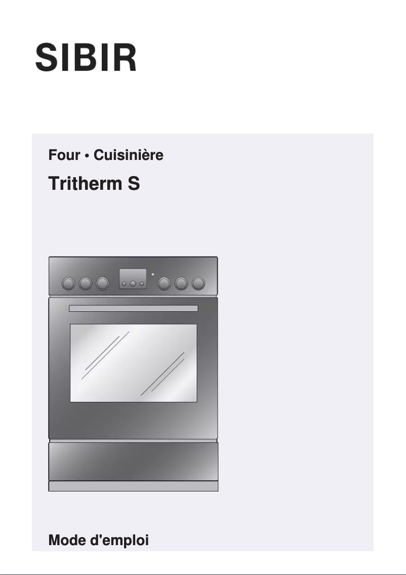 Page 1 de la notice Manuel utilisateur SIBIR Tritherm S 506486