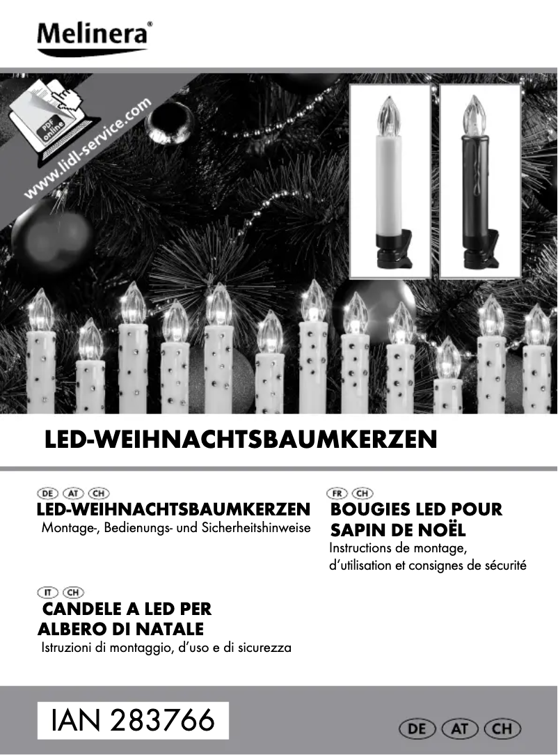 Page 1 de la notice Manuel utilisateur Melinera IAN 283766