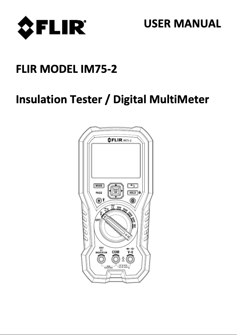 Page 1 de la notice Manuel utilisateur FLIR IM75-2