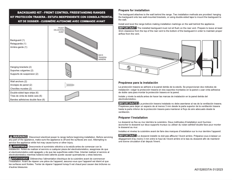 Image de la première page du manuel de l'appareil 11NBBKGDDS