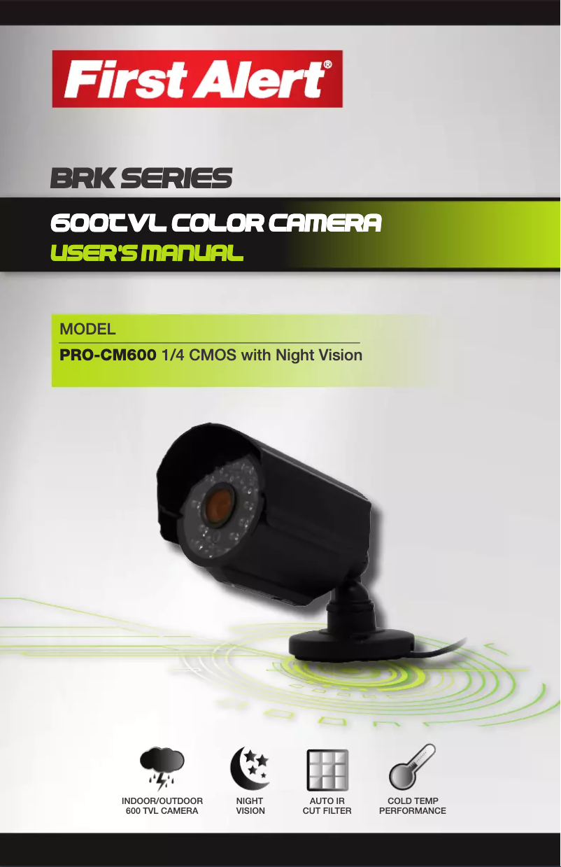 Page 1 de la notice Manuel utilisateur BRK PRO-CM600
