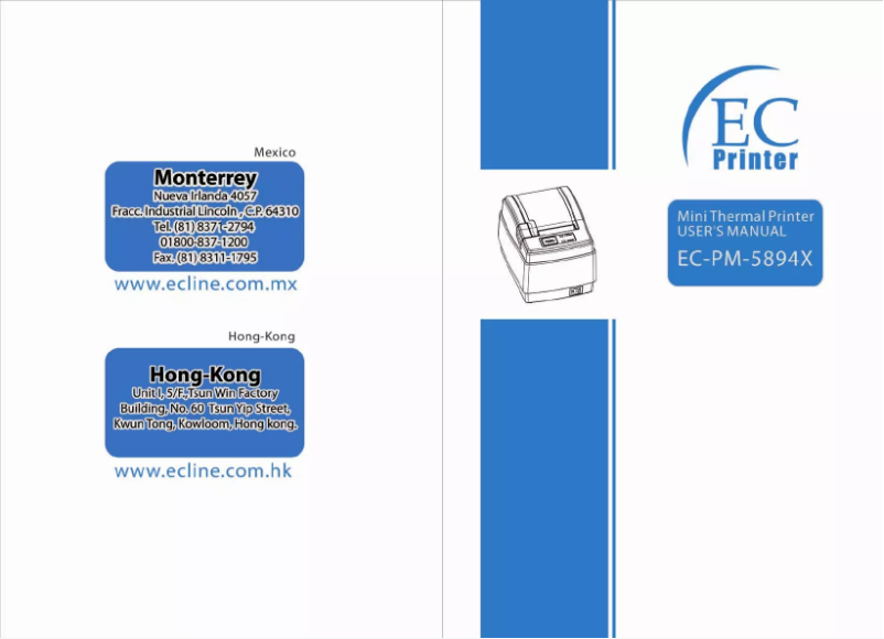 Image de la première page du manuel de l'appareil EC-PM-5895x