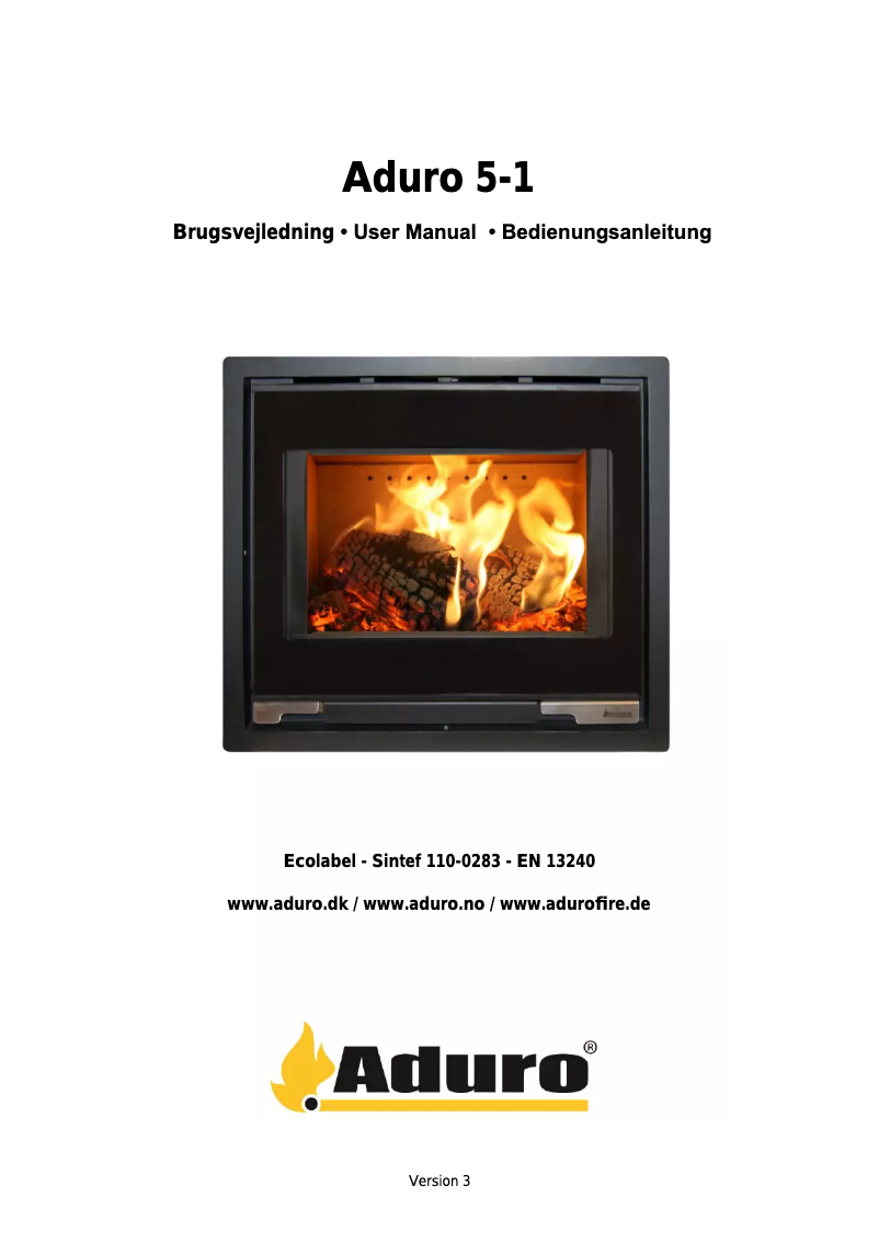 Page n°1 - Manuel utilisateur Aduro 5-1
