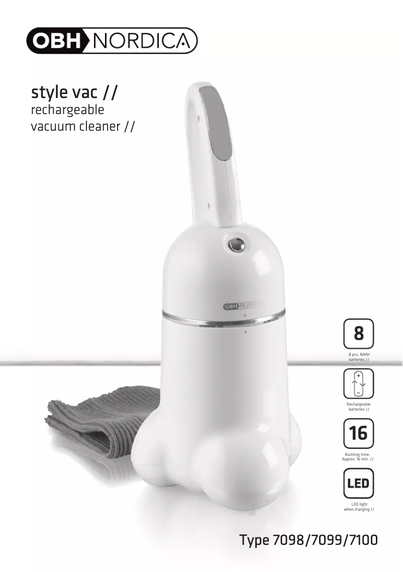 Página 1 del manual Manual de usuario OBH Nordica Style Vac 7100