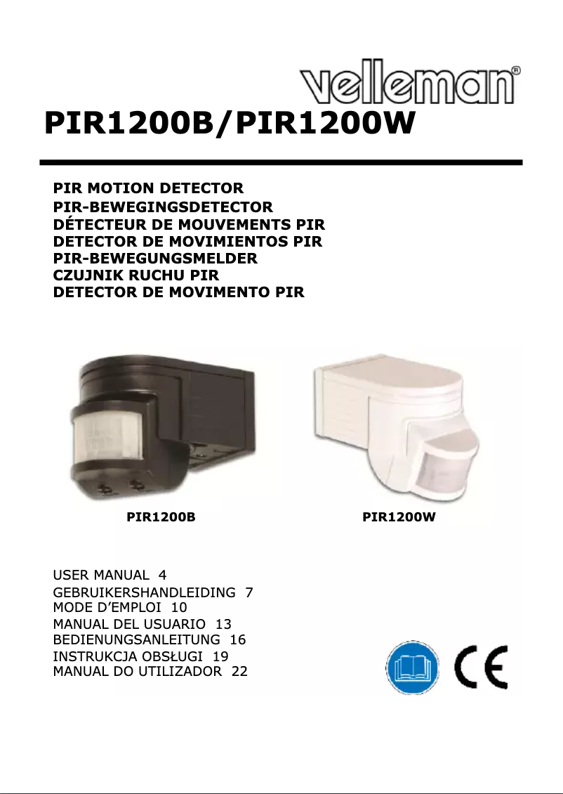 Page 1 de la notice Manuel utilisateur Perel PIR1200W