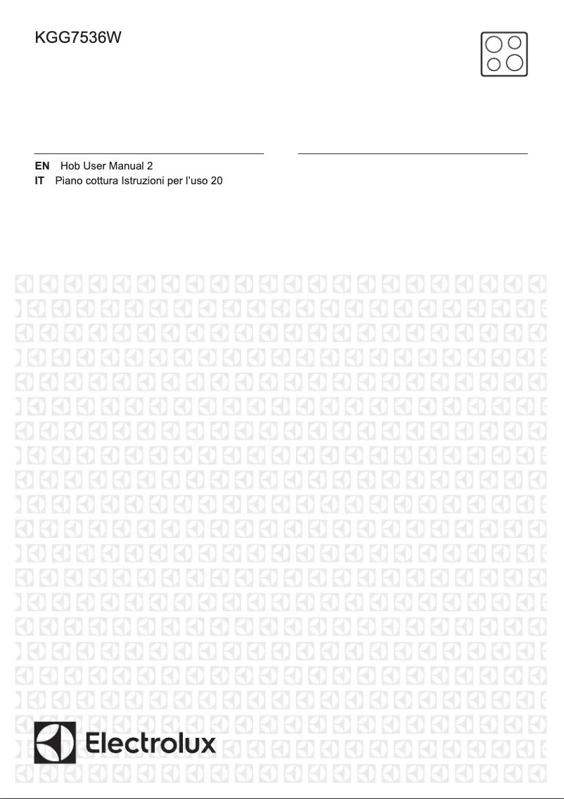 Page 1 de la notice Manuel utilisateur Electrolux KGG7536W