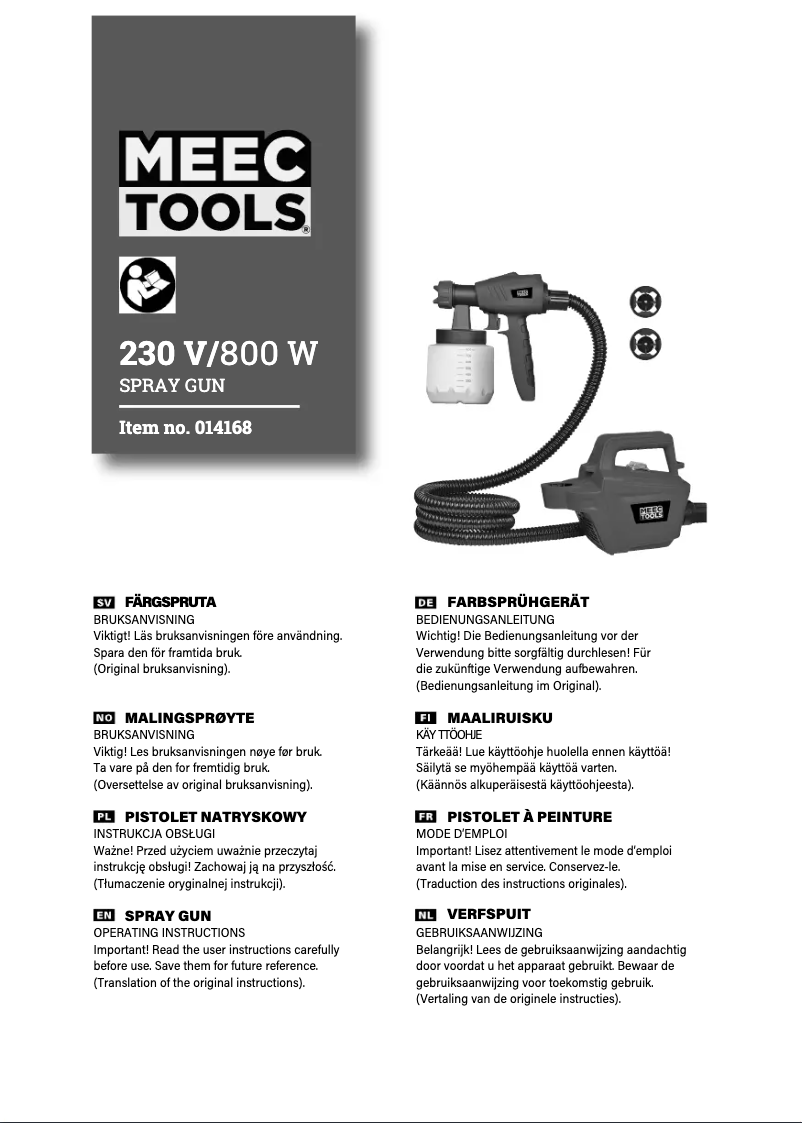 Page n°1 - Manuel utilisateur Meec Tools 014168