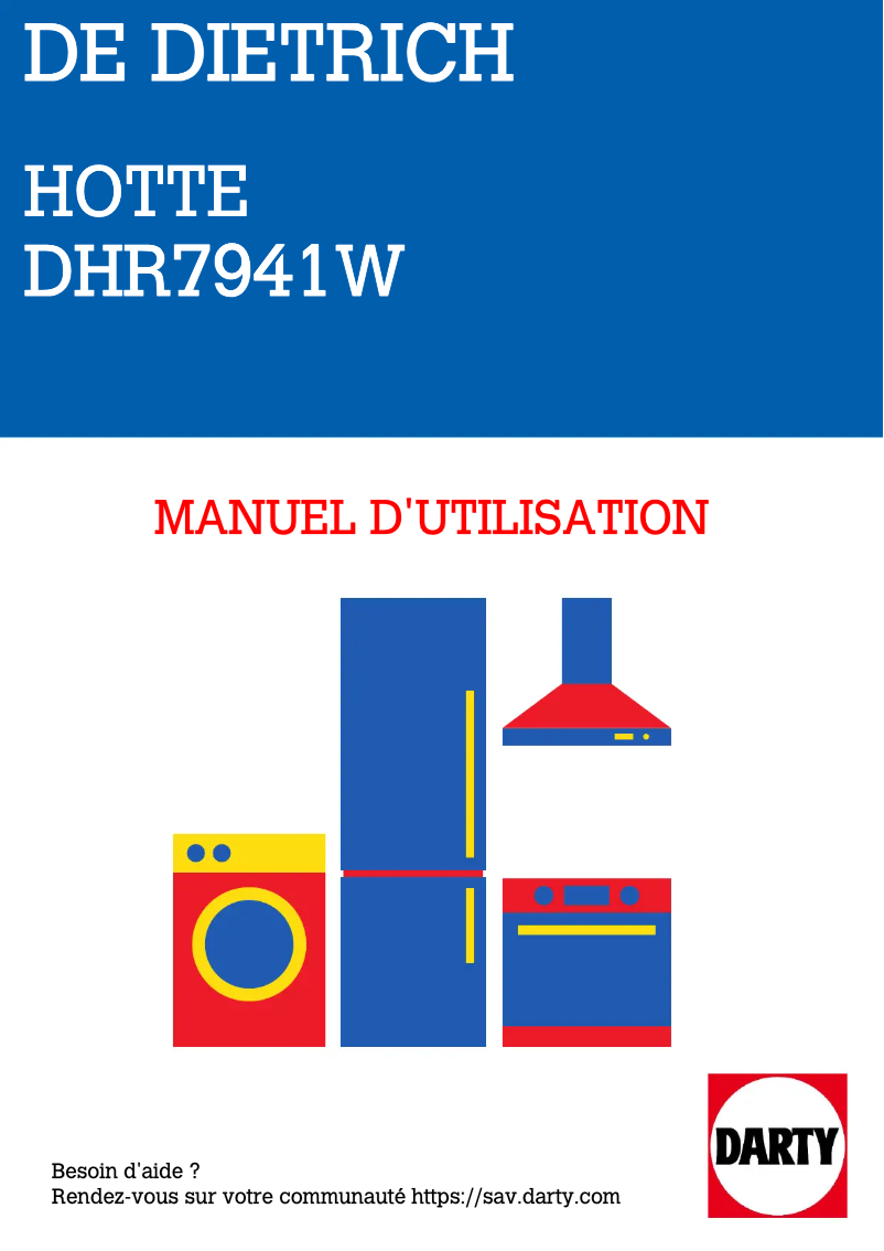 Image de la première page du manuel de l'appareil DHR7941W