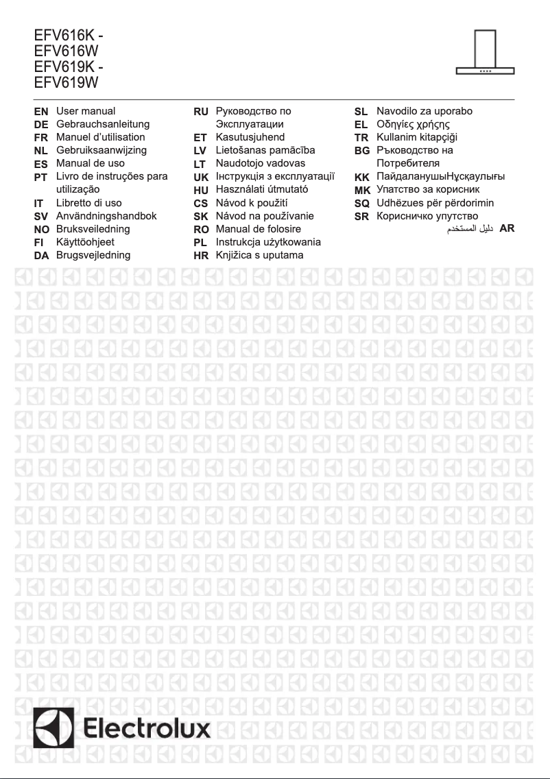 Page 1 de la notice Manuel utilisateur Electrolux EFV619K