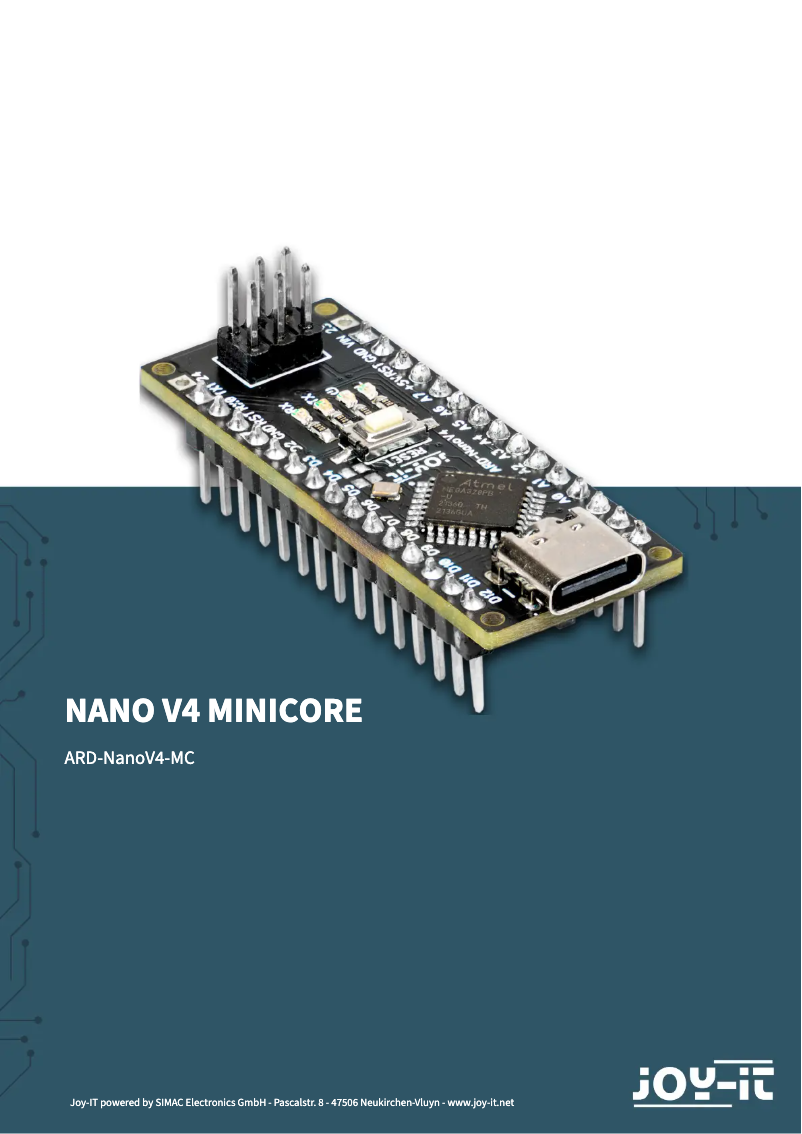 Imagen de la primera página del manual del dispositivo ARD-NanoV4-MC