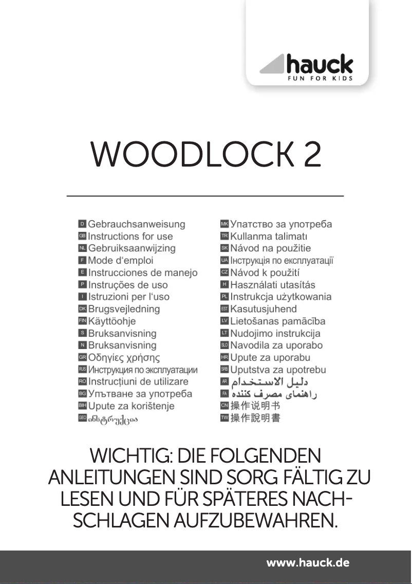 Image de la première page du manuel de l'appareil Woodlock 2
