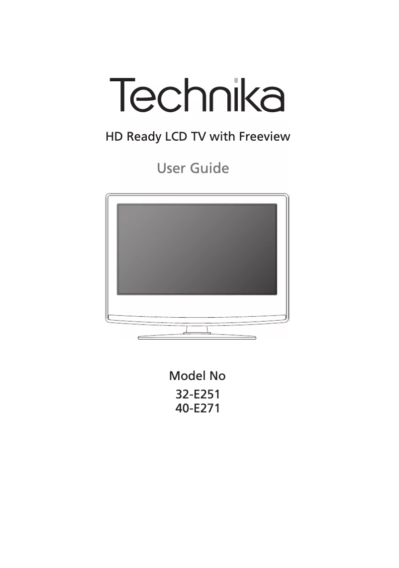 Page n°1 - Manuel utilisateur Technika 32-E251
