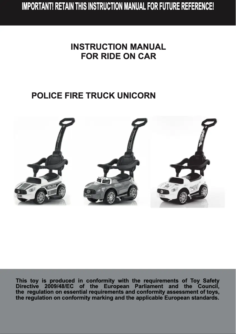 Page 1 de la notice Manuel utilisateur Chipolino Unicorn