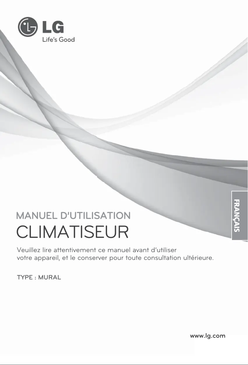 Page 1 de la notice Manuel utilisateur LG ASNW1863MH3