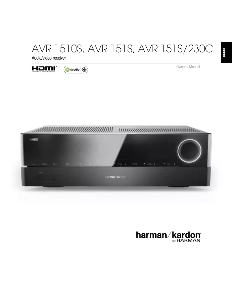 Page 1 de la notice Manuel utilisateur Harman Kardon AVR 151S