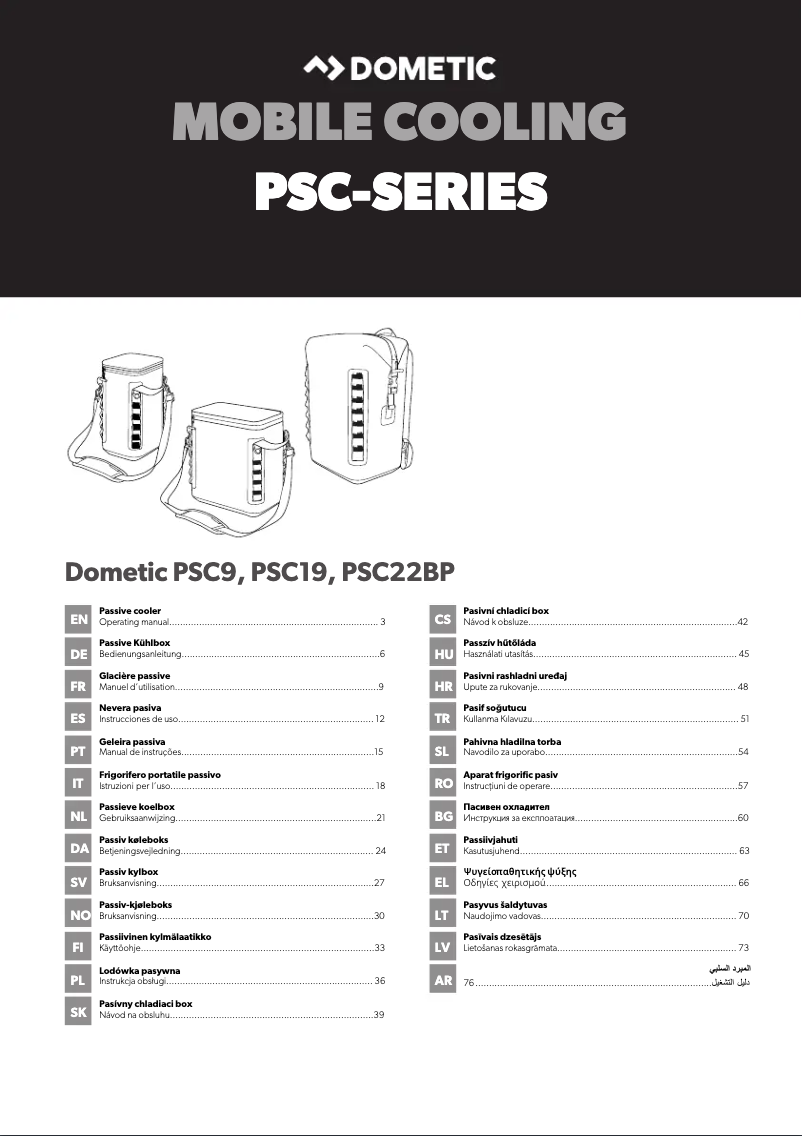 Página 1 del manual Manual de usuario Dometic PSC 9
