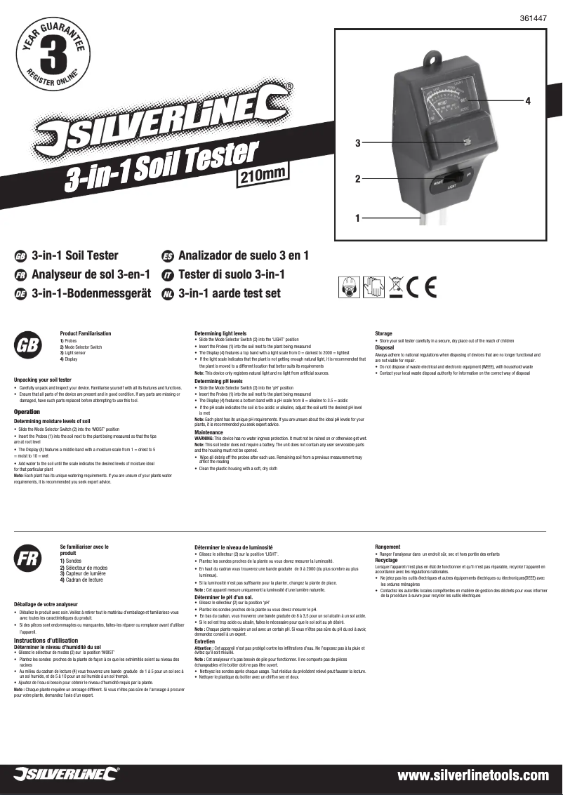 Página 1 del manual Manual de usuario Silverline 361447