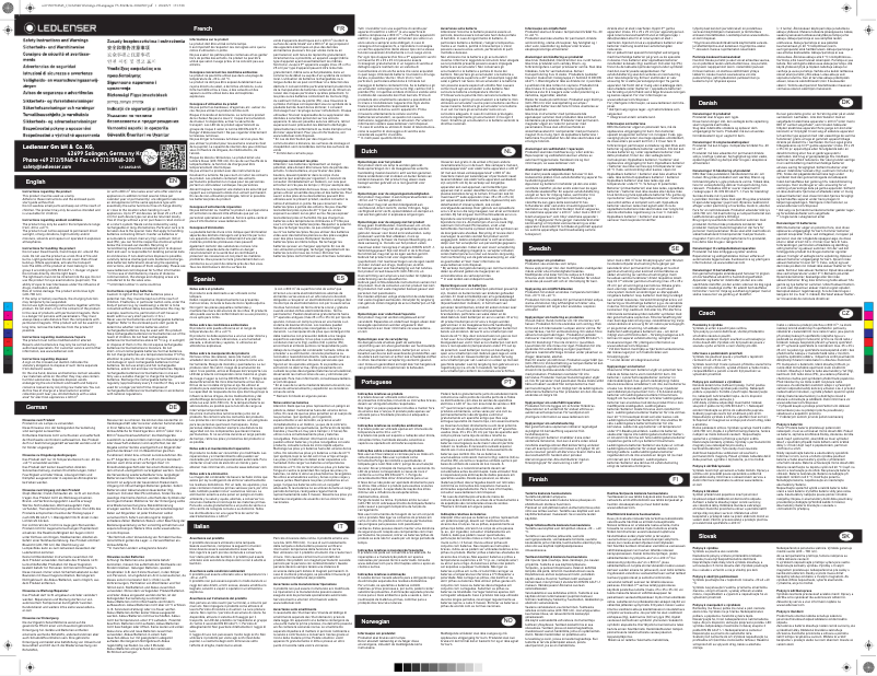 Page 1 de la notice Manuel utilisateur Ledlenser P7R Work UV