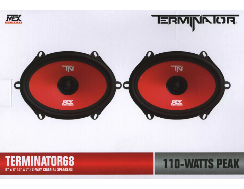 Page n°1 - Manuel utilisateur MTX Audio Terminator 68