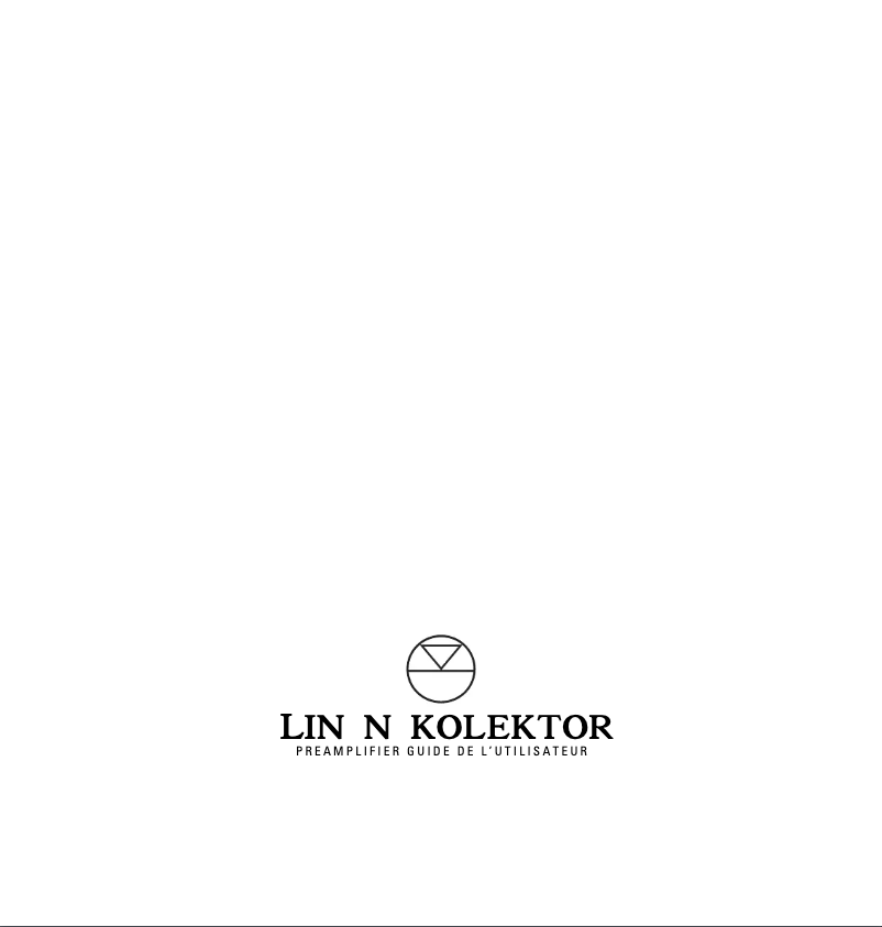 Page n°1 - Manuel utilisateur Linn Kolektor