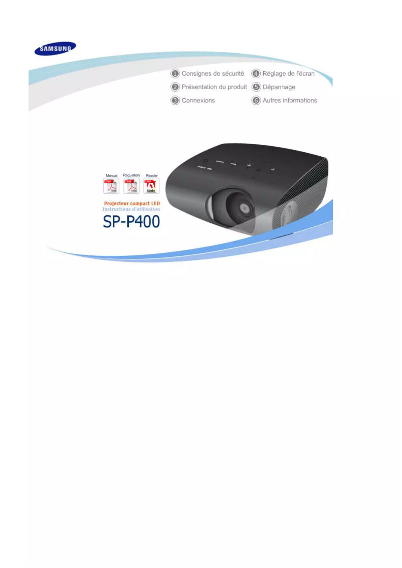Image de la première page du manuel de l'appareil SP-P400B