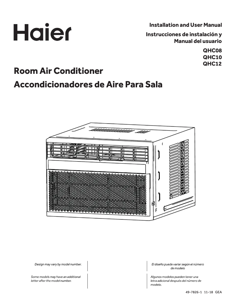 Page 1 de la notice Manuel d'utilisation et d'entretien Haier QHC10AX