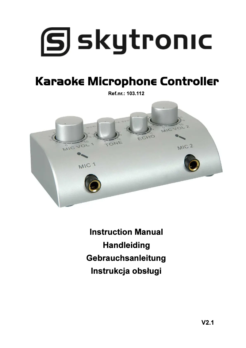 Image de la première page du manuel de l'appareil Karaoke Microphone Controller