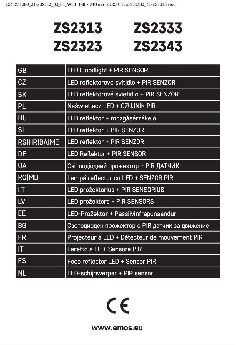 Página 1 del manual Manual de usuario Emos ZS2313
