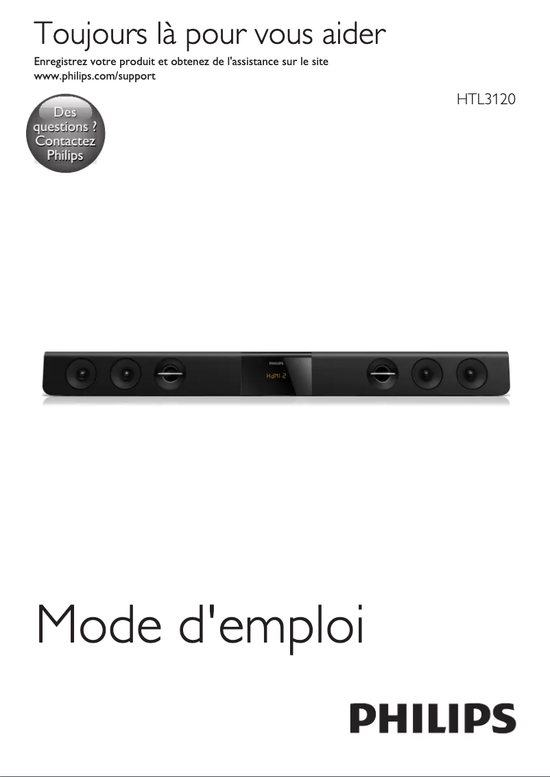 Page n°1 - Manuel utilisateur Philips HTL3120