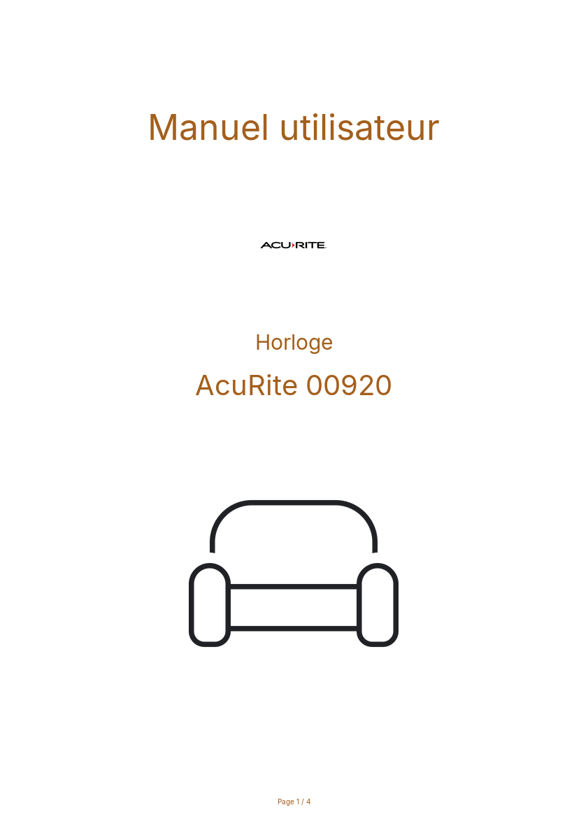 Image de la première page du manuel de l'appareil 00920
