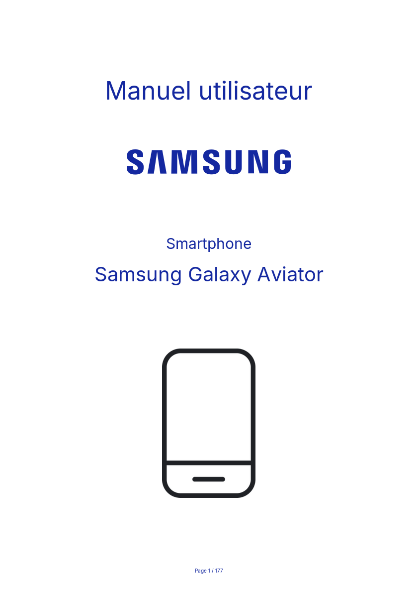 Page n°1 - Manuel utilisateur Samsung Galaxy Aviator