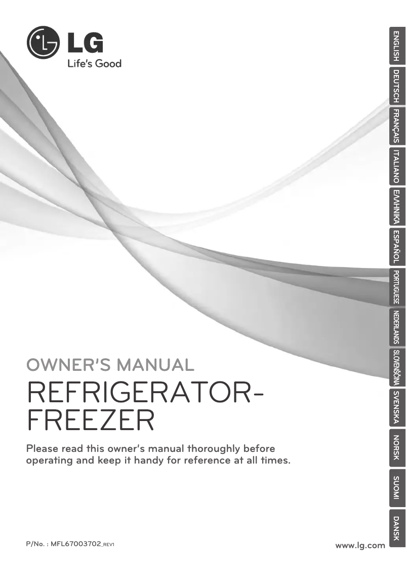 Page 1 de la notice Manuel utilisateur LG GB5237SWFW