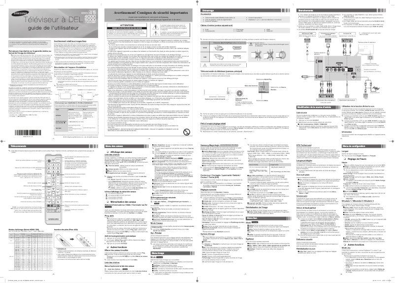 Page 1 de la notice Manuel utilisateur Samsung SyncMaster T28D310NH