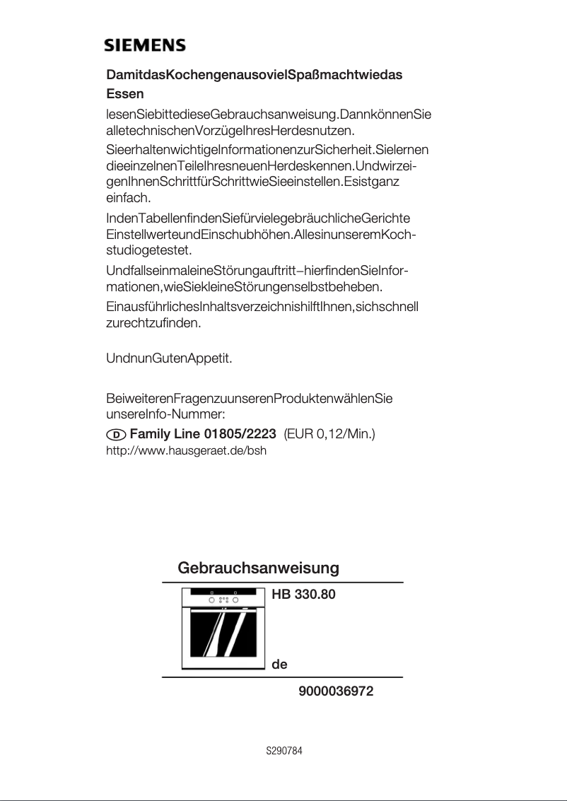 Page n°1 - Mode d'emploi Siemens HB330580