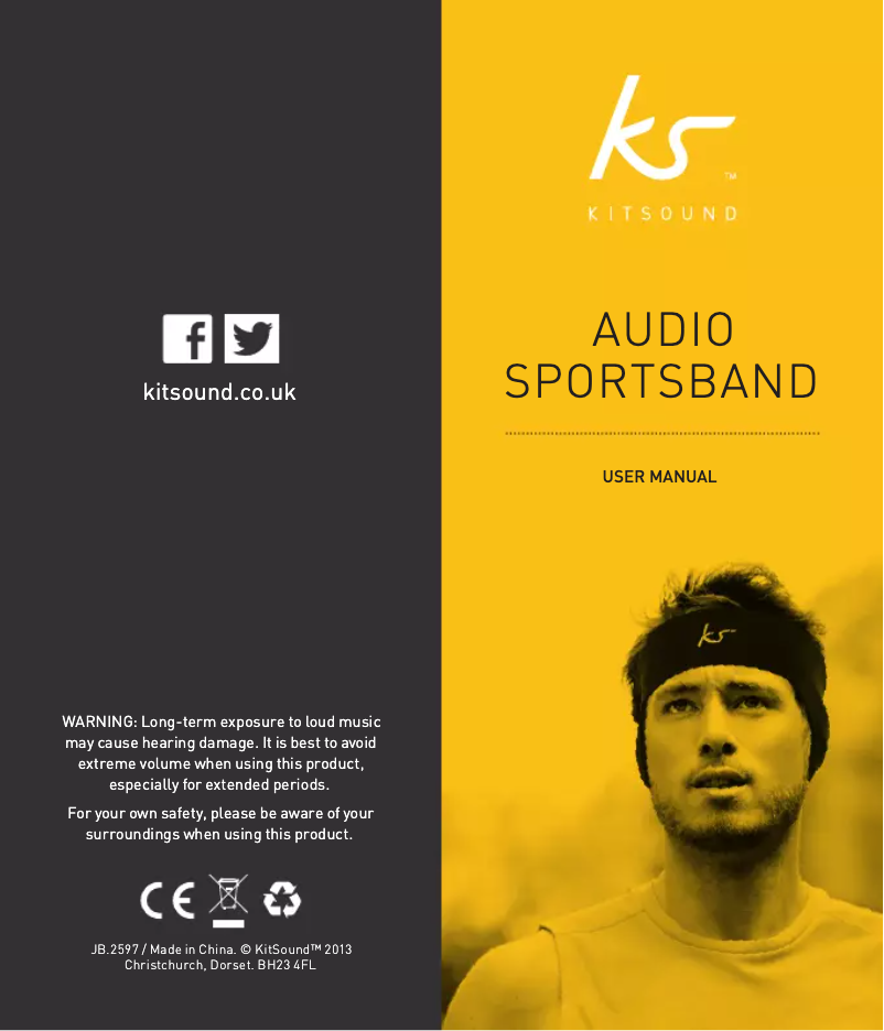 Page 1 de la notice Manuel utilisateur KitSound Audio Sportsband