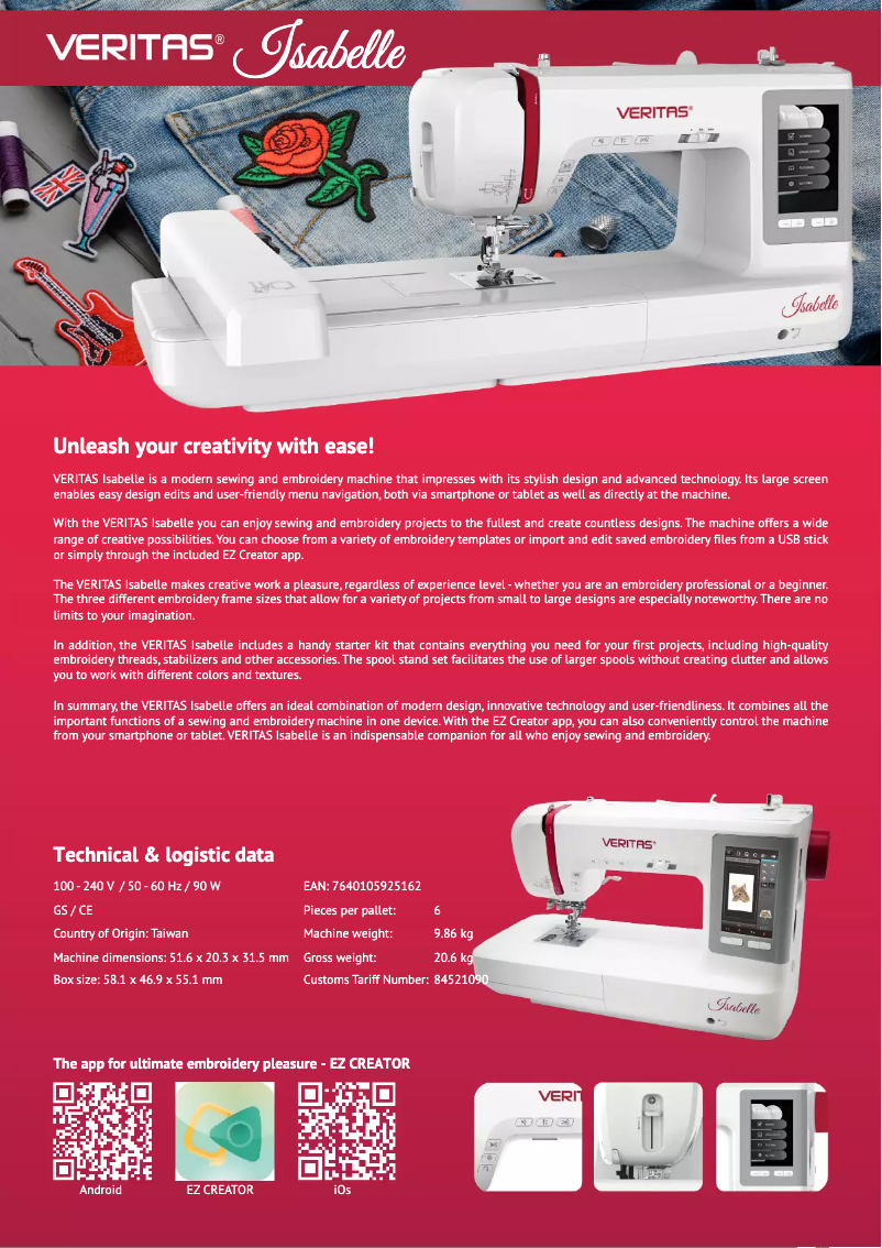 Image de la première page du manuel de l'appareil Isabelle