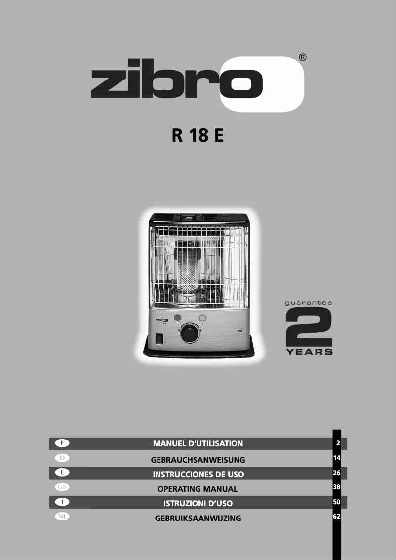 Page 1 de la notice Manuel utilisateur Zibro Kamin R 18E