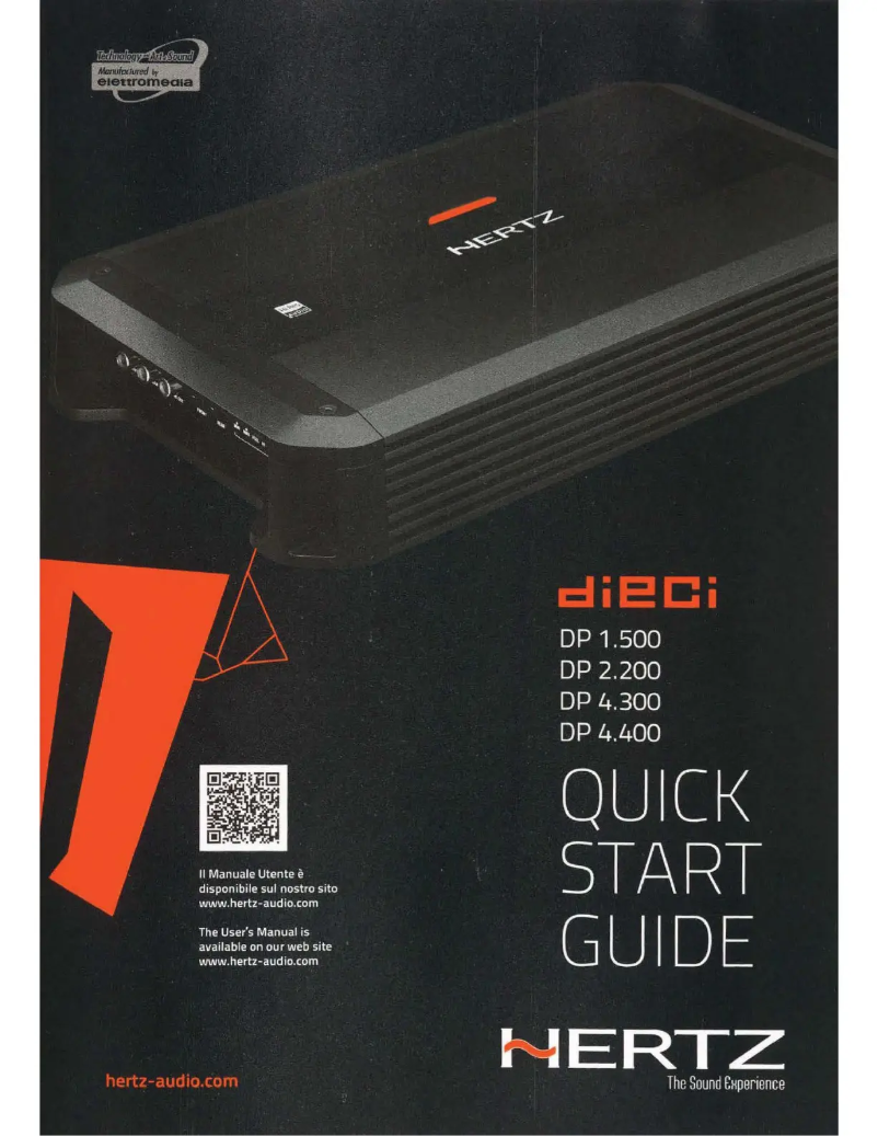 Page 1 de la notice Manuel utilisateur Hertz Dieci DP 2.200