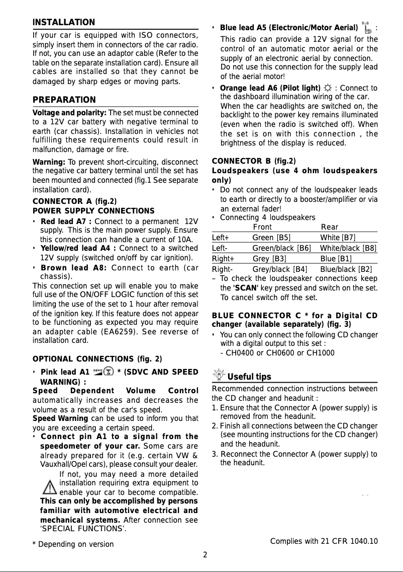 Página 1 del manual Manual de usuario VDO Dayton CD 2100