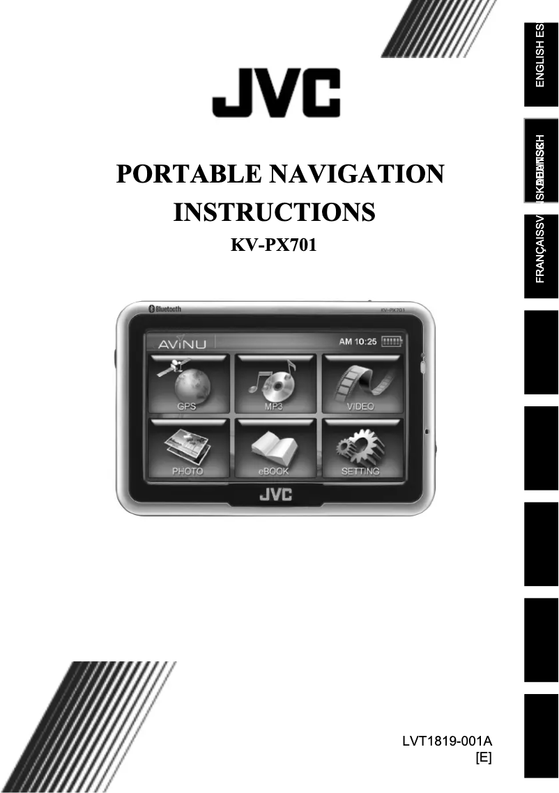 Page 1 de la notice Manuel utilisateur JVC KV-PX701