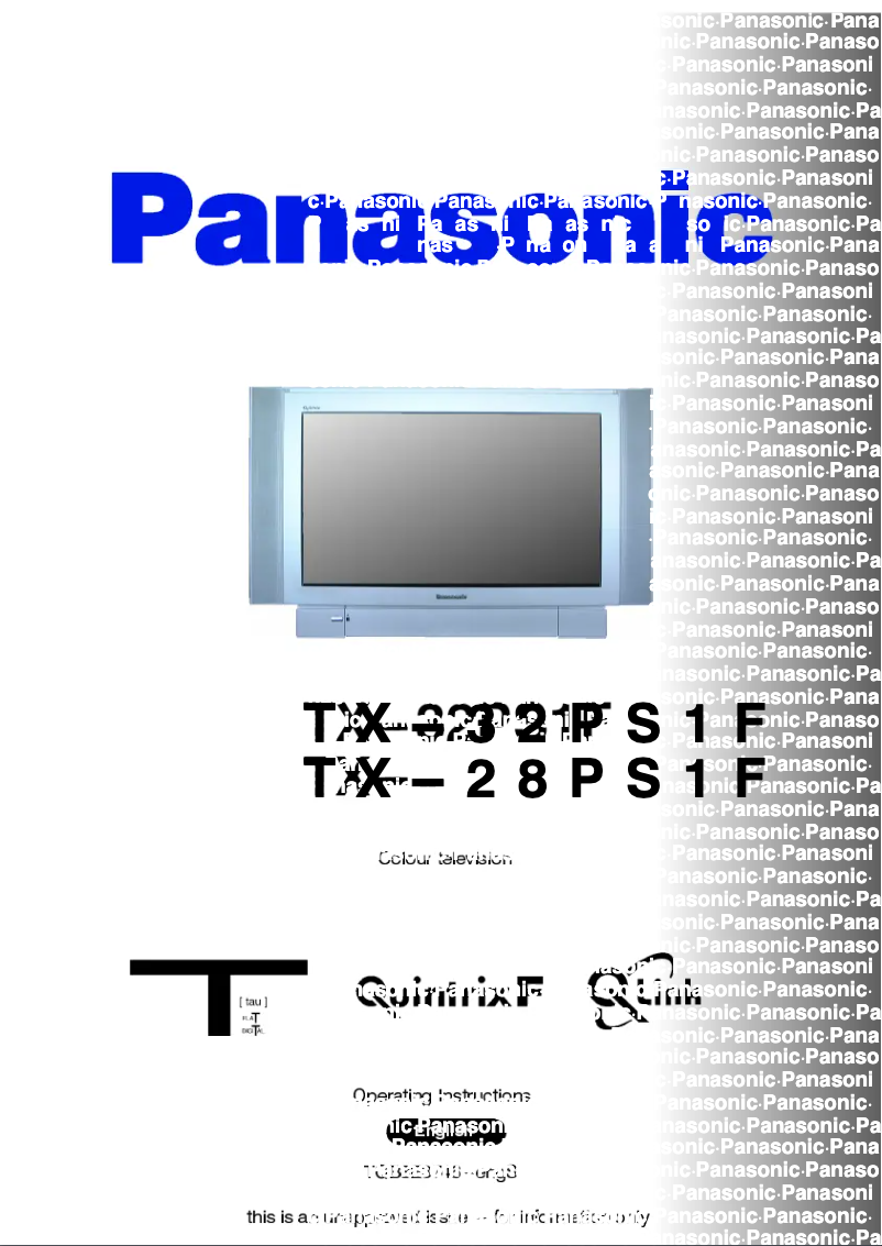 Page 1 of the manual User Manual Panasonic TX-32PS1F