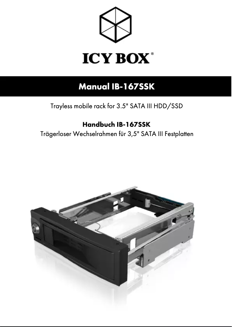 Page 1 de la notice Manuel utilisateur Icy Box IB-167SSK
