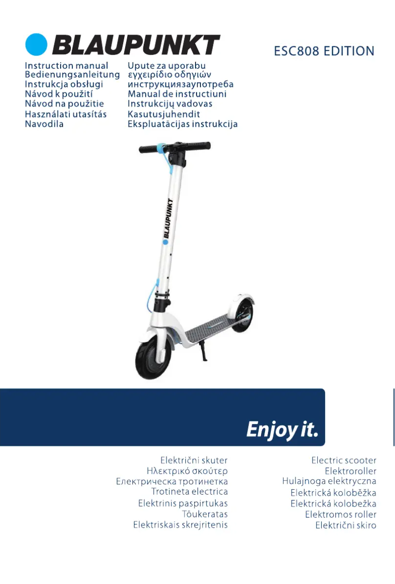 Image de la première page du manuel de l'appareil ESC808 Edition